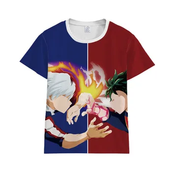 

My Hero Academia in men's T-Shirt All Might 3D Printing tshirts Cosplay Midoriya Izuku Anime Short Sleeve Casual Top