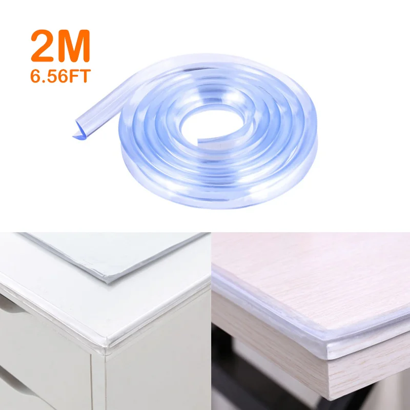 2M Baby Safety Protection From Children Table Desk Edge Transparent Edge Guards Corner Protection Kids Collision Bumper Strip