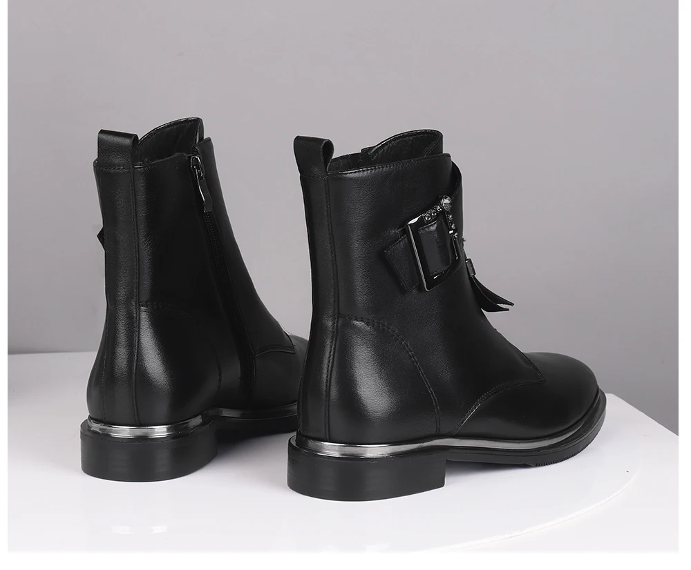 SOPHITINA/модные ботинки с пряжкой; однотонная удобная обувь из высококачественной натуральной кожи с круглым носком; новые женские ботильоны; SC536