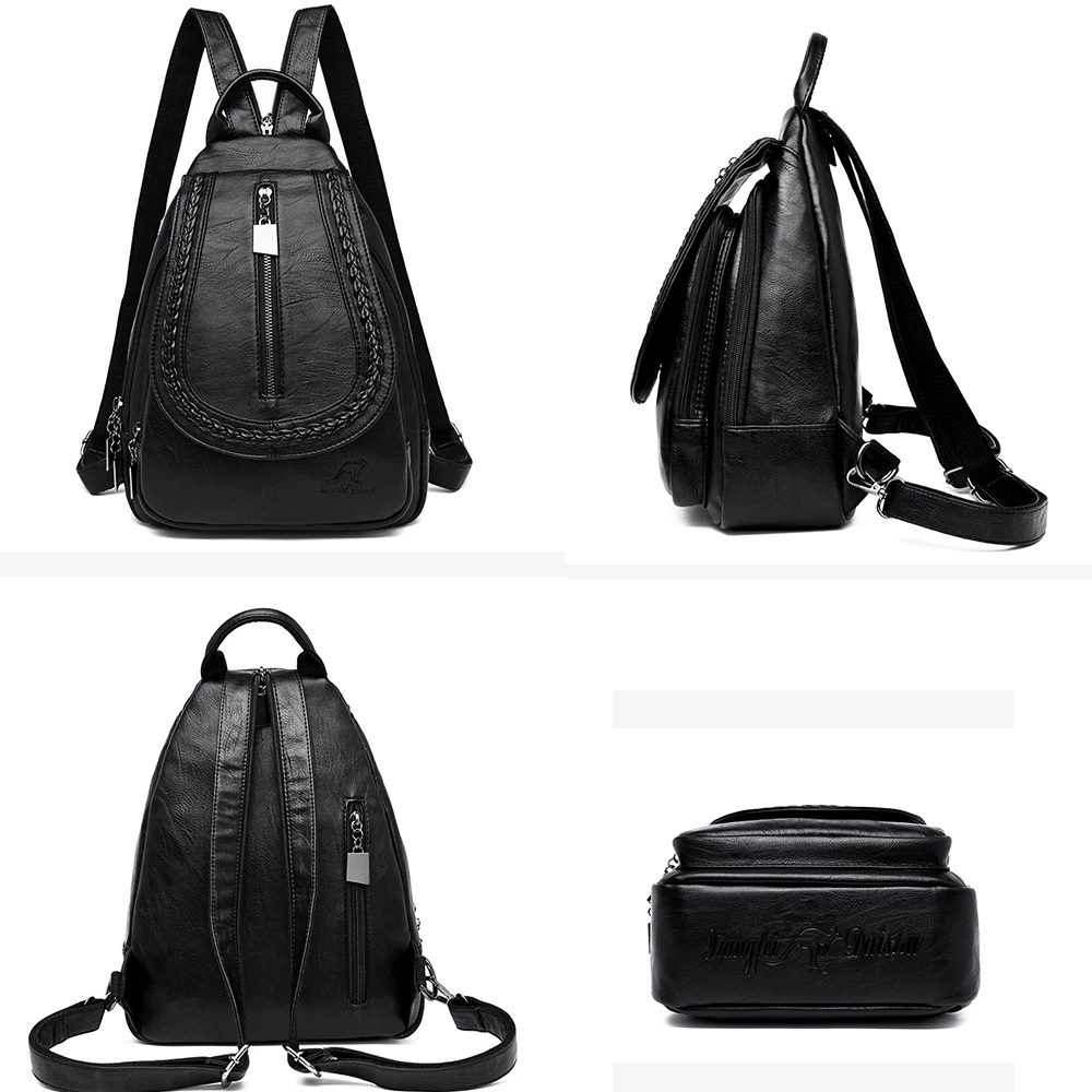 Повседневный женский кожаный рюкзак, высококачественный рюкзак, женские школьные сумки для девочек-подростков, женский маленький рюкзак для путешествий, Mochila