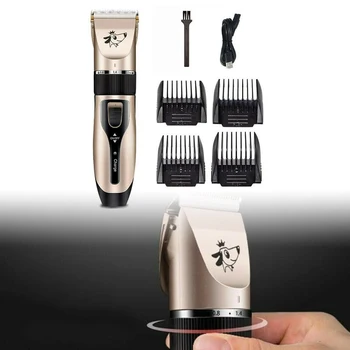 

USB Data Cable Pet Hair cutter kit Cleaning Brush Tools 100V-240V Dog Cat