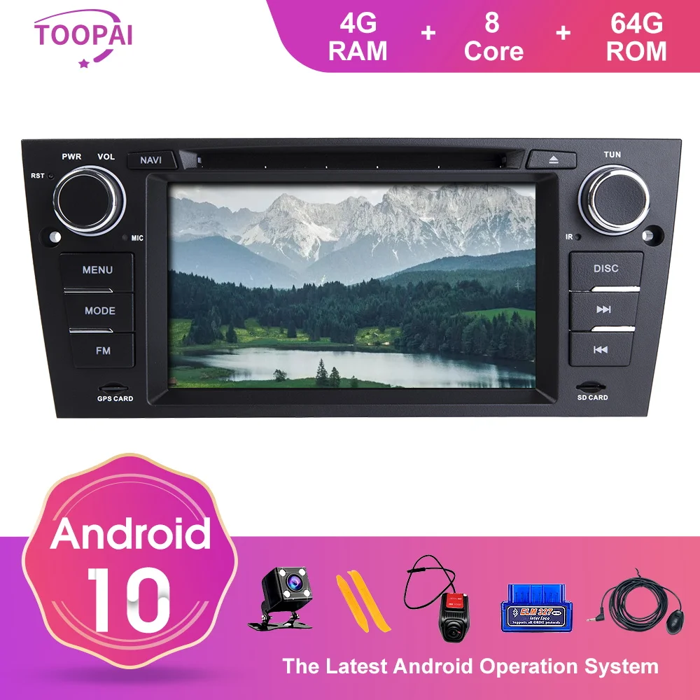 TOOPAI Android 10 для BMW E90 E91 Touring E92 Coupe E93 Convertible M3 2005-2012 авто радио GPS Навигация DVD SWC