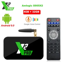 X2 Pro tv Box Android 9,0 4 Гб ОЗУ 32 Гб Smart tv Amlogic S905X2 X2 cube 2 Гб 16 Гб телеприставка 2,4G/5G WiFi 1000M 4K медиаплеер(China)