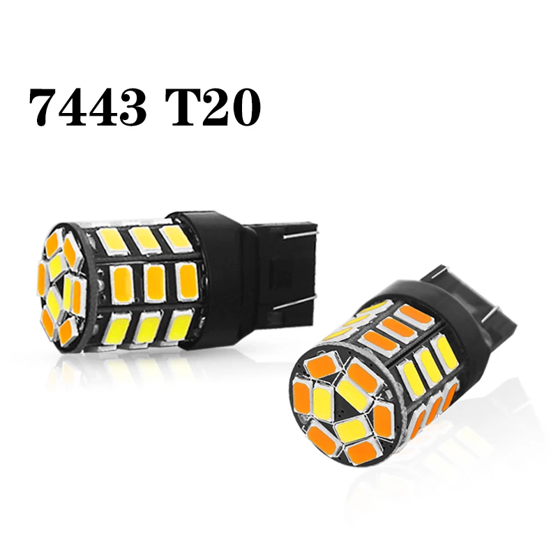 GTinthebox Switchback Белый/янтарный T20 7443 BAY15D 1157 3157 T25 светодиодный светильник для вождения/парковки DRL светильник передний указатель поворота - Испускаемый цвет: 7443 T20