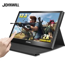 13.3 ”po Monitor 2K TouchScreen LCD Raspberry Pi 1080p IPS Tragbare USB Gaming Monitor Computer für PS4 xbox360 mit Fall