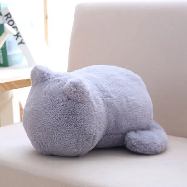 Kawaii cat плюшевые игрушки супер милый жирный кот Форма плюшевая кукла игрушка-подушка черный белый мультфильм животное кошка мягкие плюшевые игрушки кукла - Цвет: gray
