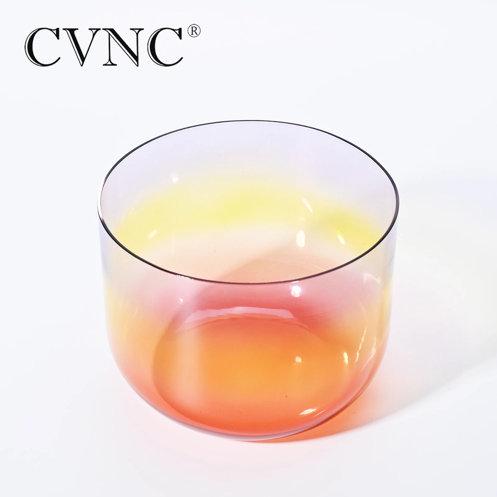 CVNC 6 &quotили 7&quot прозрачный радужный Note B корона Чакра кварцевый кристалл поющая