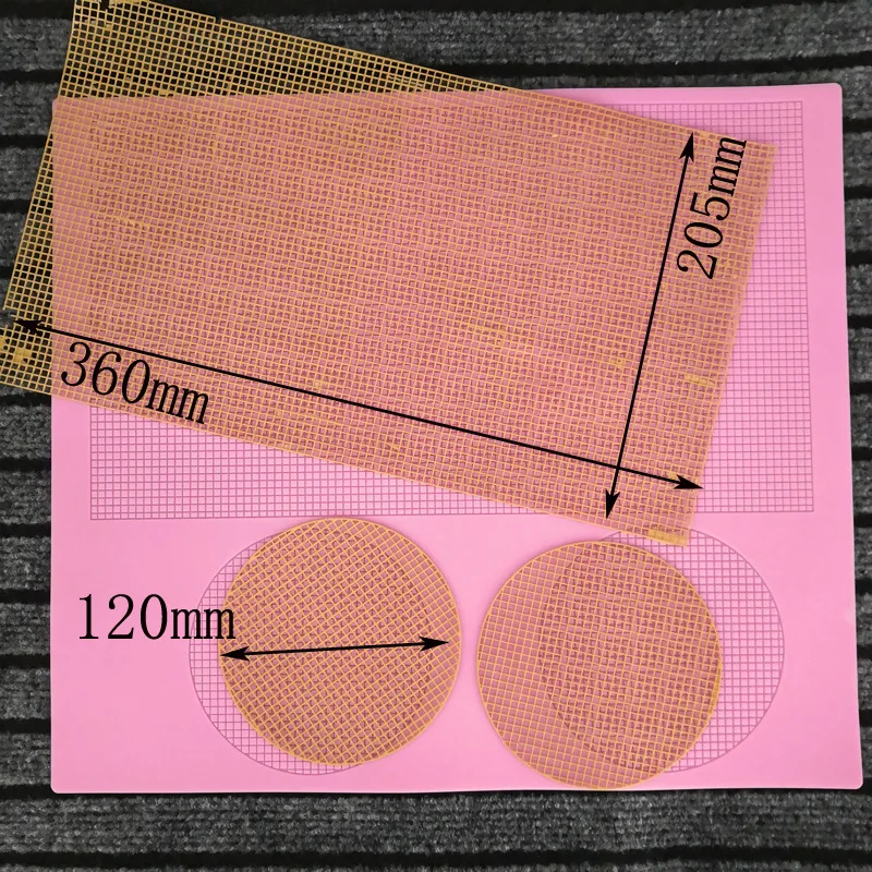 

Dearfod Grid Pattern Silicone Lace Mats Cake Decorating Tool Sugar Lace Pads Embossing Mat Baking Tool