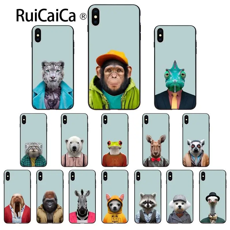 Чехол для телефона Ruicaica с изображениями животных енота панды Vulpes zerda Apple iPhone 8 7 6 6S