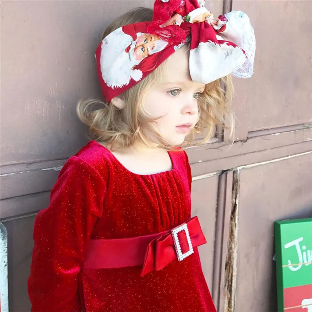Рождественское платье для девочек красное платье для новорожденных девочек бархатные плюшевые вечерние платья принцессы на Рождество для девочек, новогодние платья для девочек