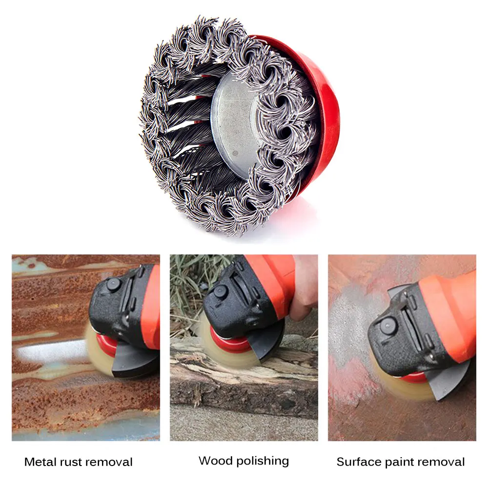 Twist Knot Steel Wire Wheel Brush Rust Removal Wire Wheel Cup Brush