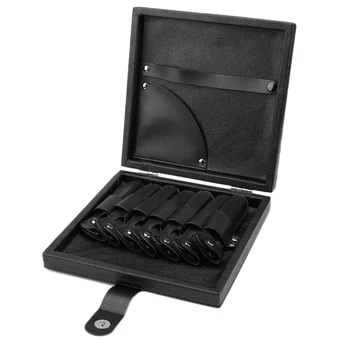 

Professional Barber Hair Styling Scissors Case Leather Shear Comb Organizer Storage Box 7 Sticks Hairdressing Scissors Box