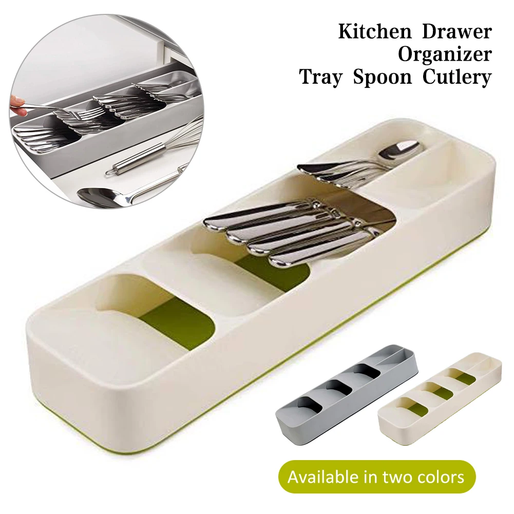Органайзер для кухонных принадлежностей для ножей, ложек, вилок, практичный ящик, бактериостатический поднос для столовых приборов, отделение для хранения