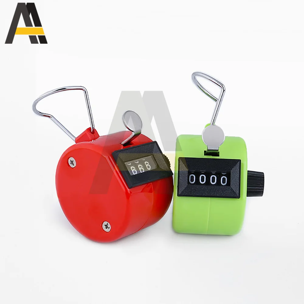 4 Digit Number Counters Plastic Shell Handheld Finger Display Manual Counting 8 Color Tally Counter hand tally counter electronic counter