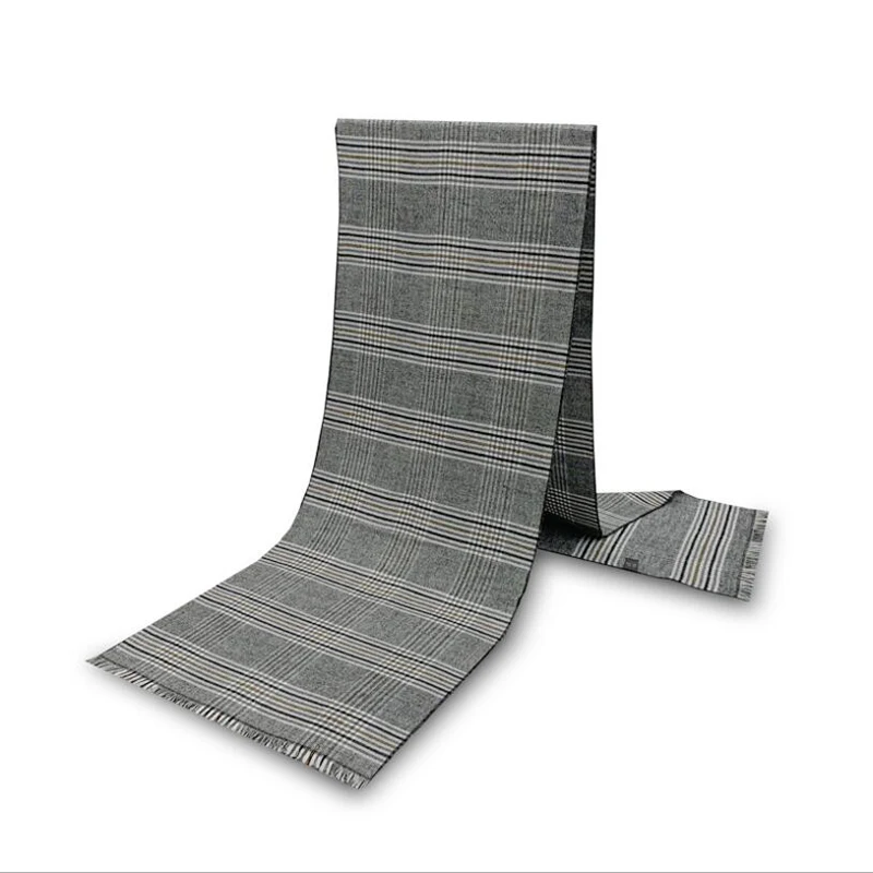 Men Fashion Shawl Scarves Winter tartan scarf Men Plaid Cotton scarfs - Цвет: QM-016