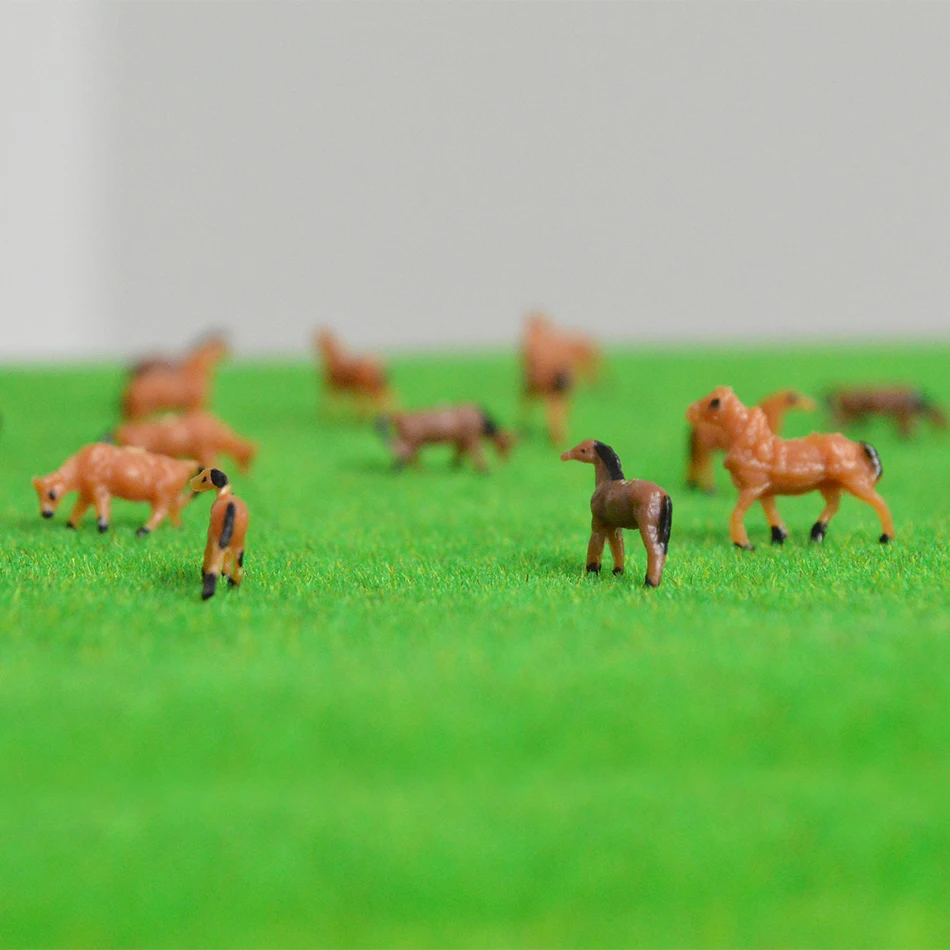 100 шт. 1/150 роспись фермерские животные лошади миниатюрный Пластик весы игрушка