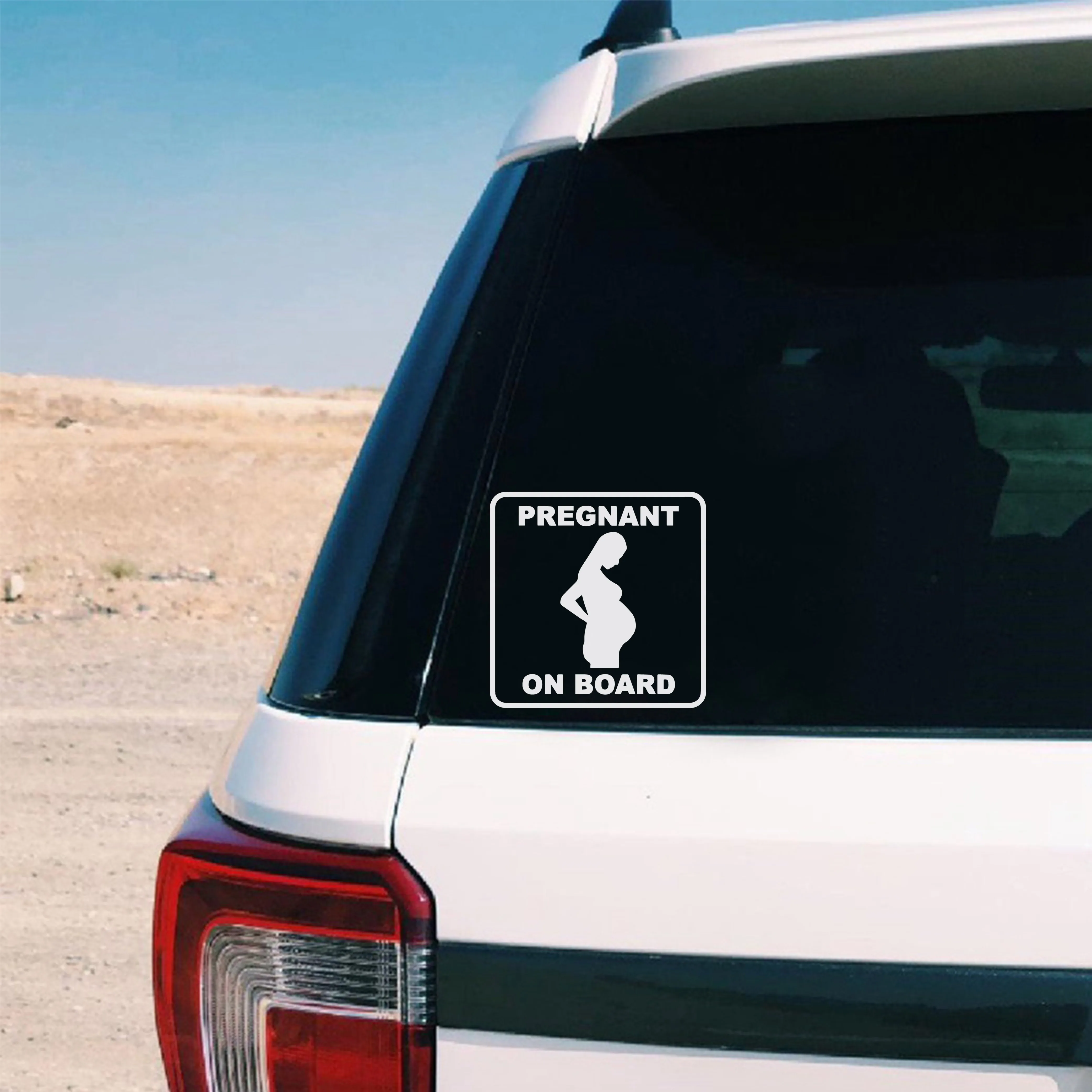 

Cute PREGNANT Stickers Car Vinyl Car Sticker 3D Car Styling