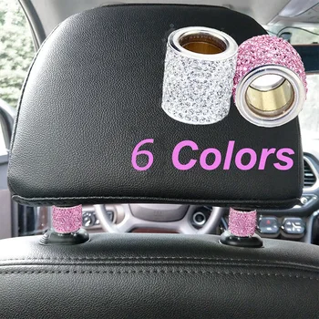

1PC Car Diamond Crystal Car Seat Headrest Decoration Charms Bling Car Bling For Seat Rhinestone Car Interior Accessories