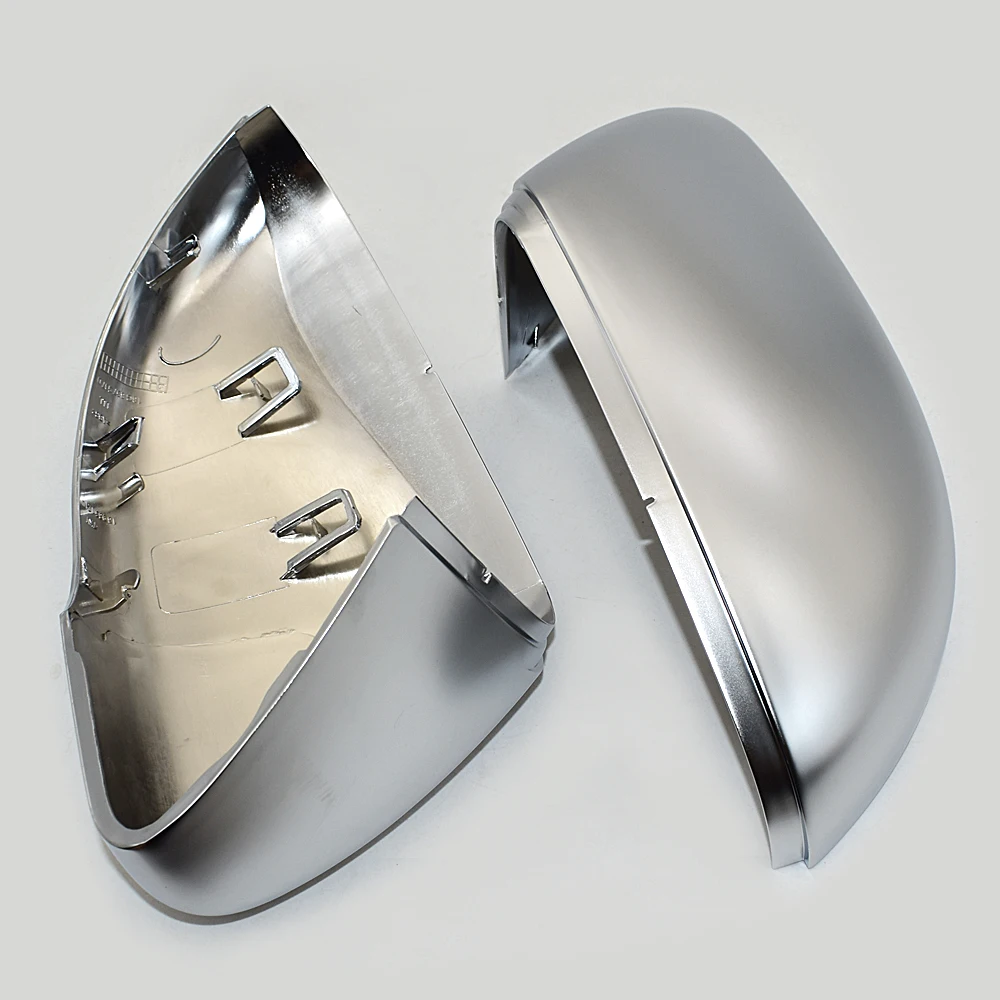 

XIANGXIXING Matt Chrome Mirror Cover Silver Rearview Side Mirror Cap Housing For VW Golf 6 MK6 Touran