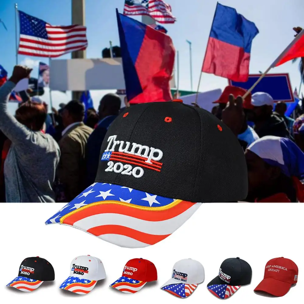 Вечерние кепки Трампа с вышивкой американского флага Дональда, хлопковая бейсболка для улицы камуфляжной расцветки