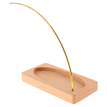 

Exquisite Wooden Hanging Rack Jewelry Hanger Display Stand Earrings Showcase, 18cm Height