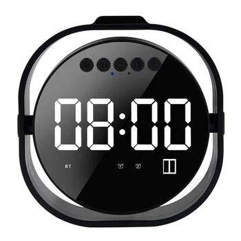 

Alarm Clock Mini Mirror Bluetooth Speaker LED Screen Support Card Wireless Subwoofer LHB99