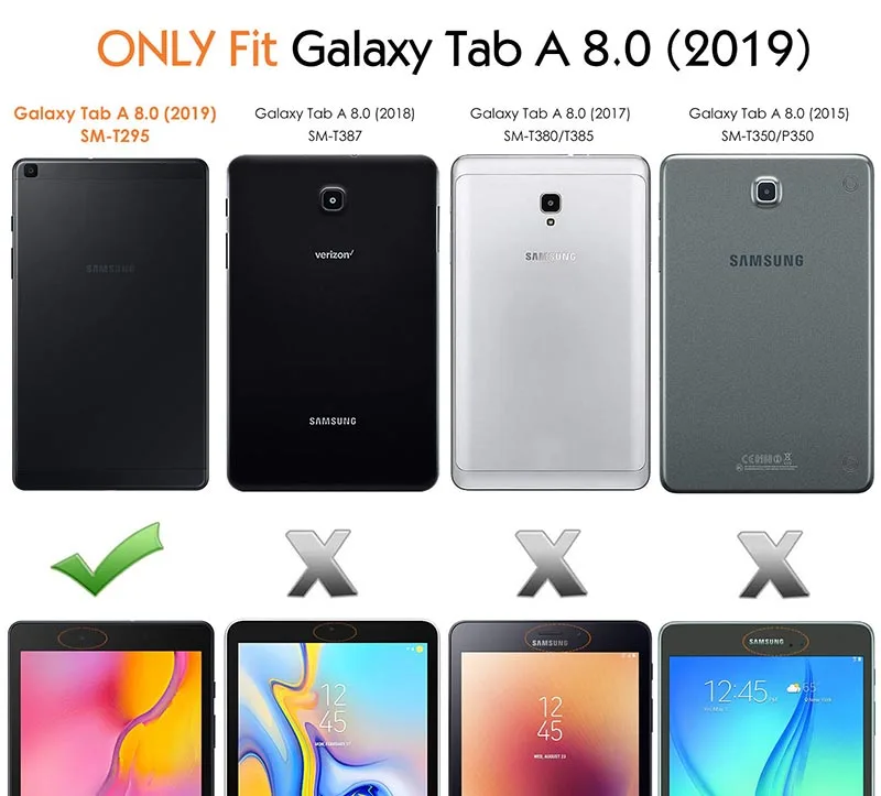 Для Samsung Galaxy Tab A 8,0 чехол тонкий складной чехол-подставка чехол для Galaxy Tab A 8,0 дюймов SM-T290 T295 планшет