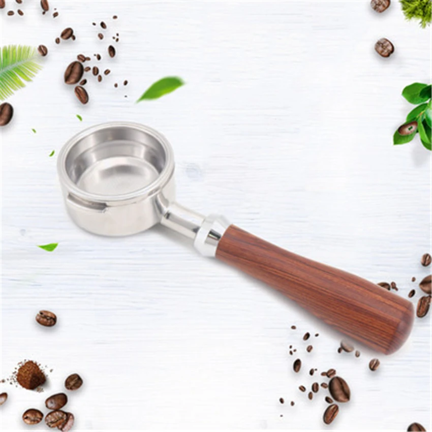  Welhome Solid wood coffee machine handle bottomless semi-automatic coffee machine handle modificati