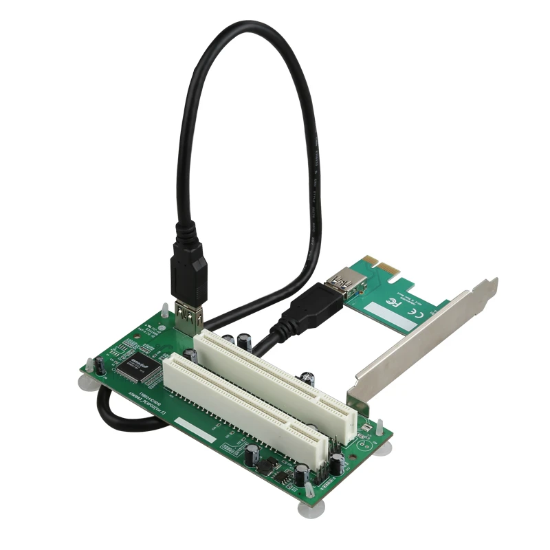 Pci-express para Adaptador Placa de Expansão Pci para Pcie Dual Slot Add on Cartões Conversor Txb024 Pci Usb 3.0 - Imagem 3