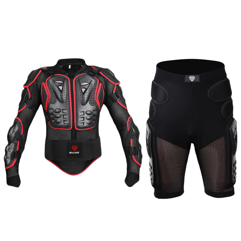Motorcycle Jacket Racing Armor Protector ATV Motocross Body Protection Jacket Clothing And Knee Protective Gear,SULAITE Brand