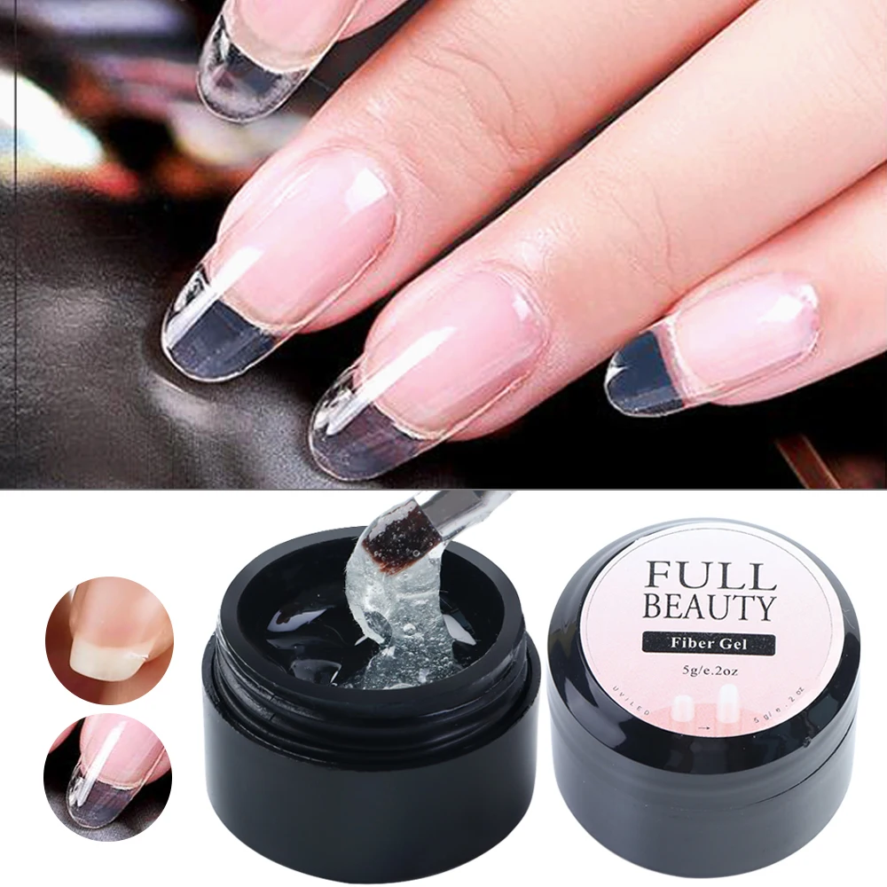 

5ml Fiber UV Gel For Nail Extensioin Repair Broken Nails Fiberglass Builder Gel Long Last Varnish No Harm Glue Extend Tip SA1520