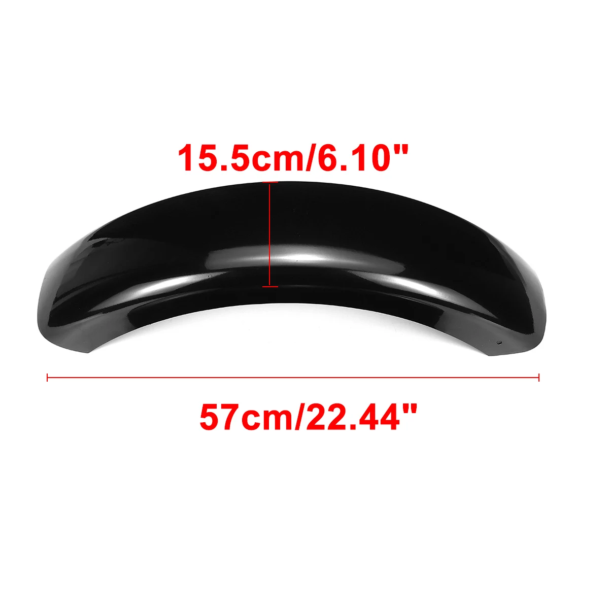 Glossy Black Large 6,1 дюймов черный из нержавеющей стали плоский мотоцикл заднее крыло для Harley Bobber трейлера - Цвет: Glossy Black Large