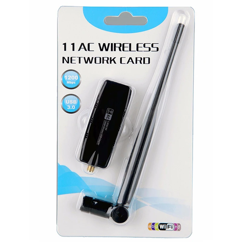 ZAPO 2,4G/5G WiFi USB 3,0 адаптер беспроводной AC 1200 Мбит сетевая карта с высоким коэффициентом усиления антенна Топ чип для всех систем Windows Linux