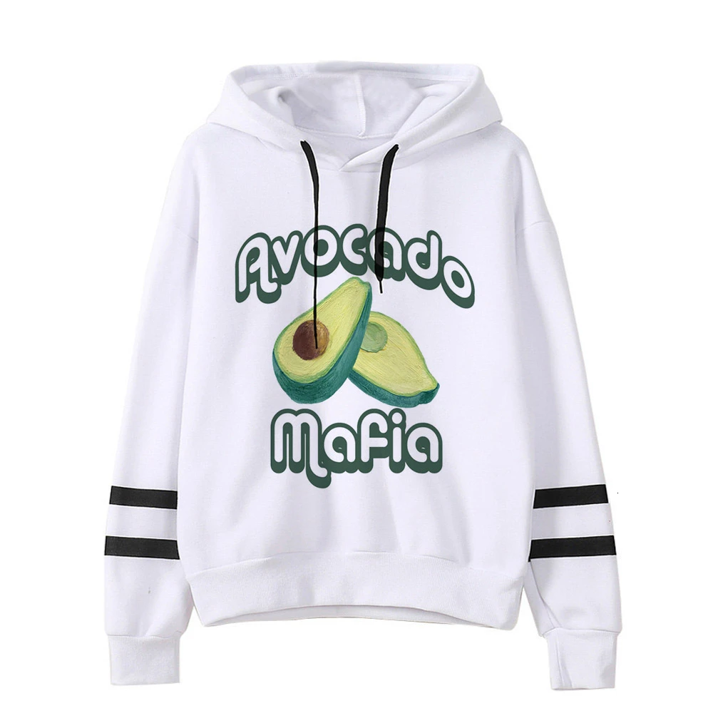 Авокадо толстовки модные маленькие свежие 90s для женщин Vegan Kawaii Мультфильм
