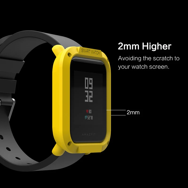 Для Amazfit Bip чехол SIKAI защитный жесткий бампер чехол для Huami midong Bip Lite Смарт-часы PC Оболочка Легкий разноцветный