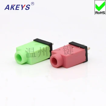 

15pcs PJ-358 anti-function headphone jack 5 foot pad high pink pink green earphone plug-in audio connector