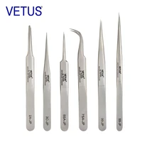 VETUS Original JP Series Premium Tweezers Real Mink Eyelashes Grafting Hyperfine Precision Pincers Anti-magnetic ESD Anti-static 1
