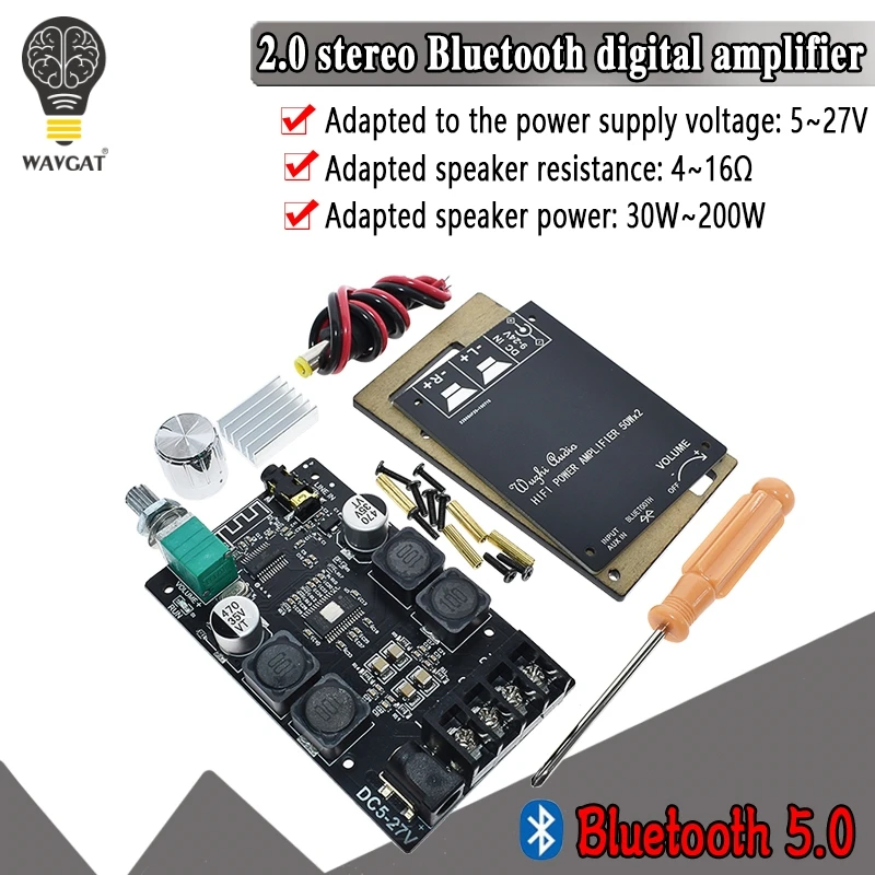 HIFI беспроводной Bluetooth 5,0 TPA3116 цифровой усилитель звука плата TPA3116D2 50WX2 стереоусилитель домашний кинотеатр