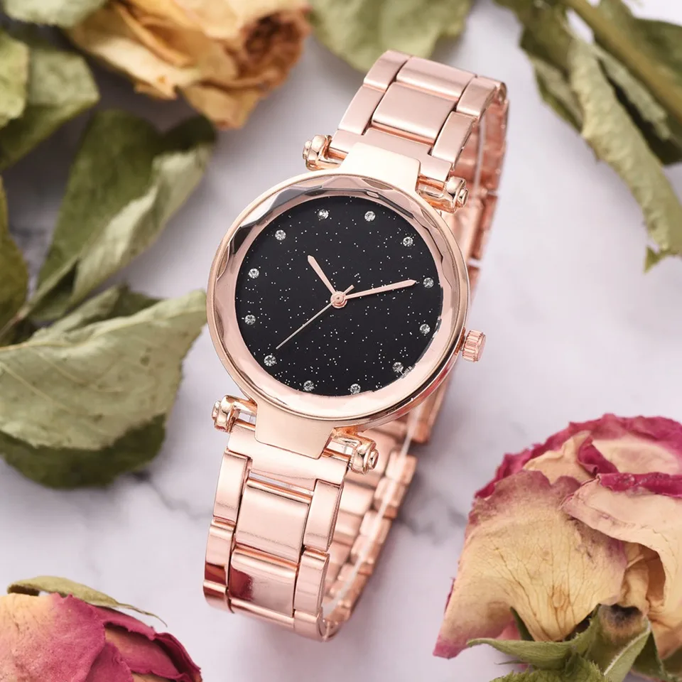 Женские часы-браслет повседневные кварцевые из нержавеющей обтягивающее платье наручные часы для женщин Relogio Feminino saati металлические часы