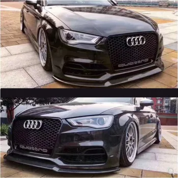 

A3 S3 Real Carbon Fiber Car Front Bumper Lip Splitter Diffuser Lip Spoiler For Audi A3 S3 Sline 2014 2015 2016