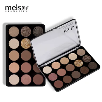 

Meis Brand Natural Shimmer Eye Shadow Palette Matte Eyeshadow Pigment Metallic Powder Waterproof Radiant Eyeshadow Makeup 1508B