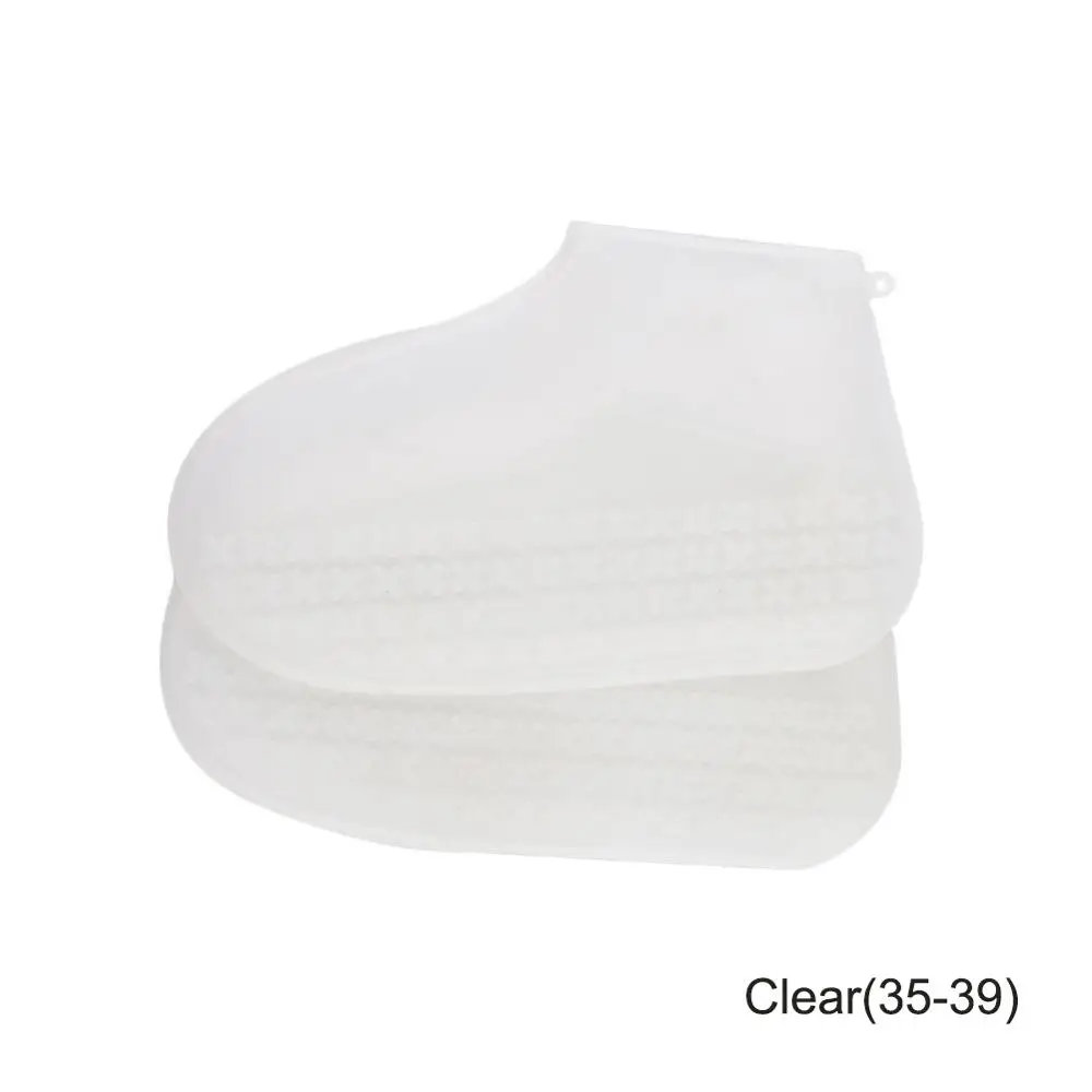Clear(35-39) Открытый силиконовый водонепроницаемый чехол для обуви, непромокаемый, для кемпинга, пешего туризма, пикника, противоскользящий чехол для спортивной обуви, аксессуары, 4 цвета - Цвет: Clear(35-39)