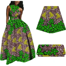 6 ярдов элегантная ткань Африка Анкара печатает воск ткань хлопок Высокое Качество Гарантированный настоящий голландский воск для женщин вечернее платье