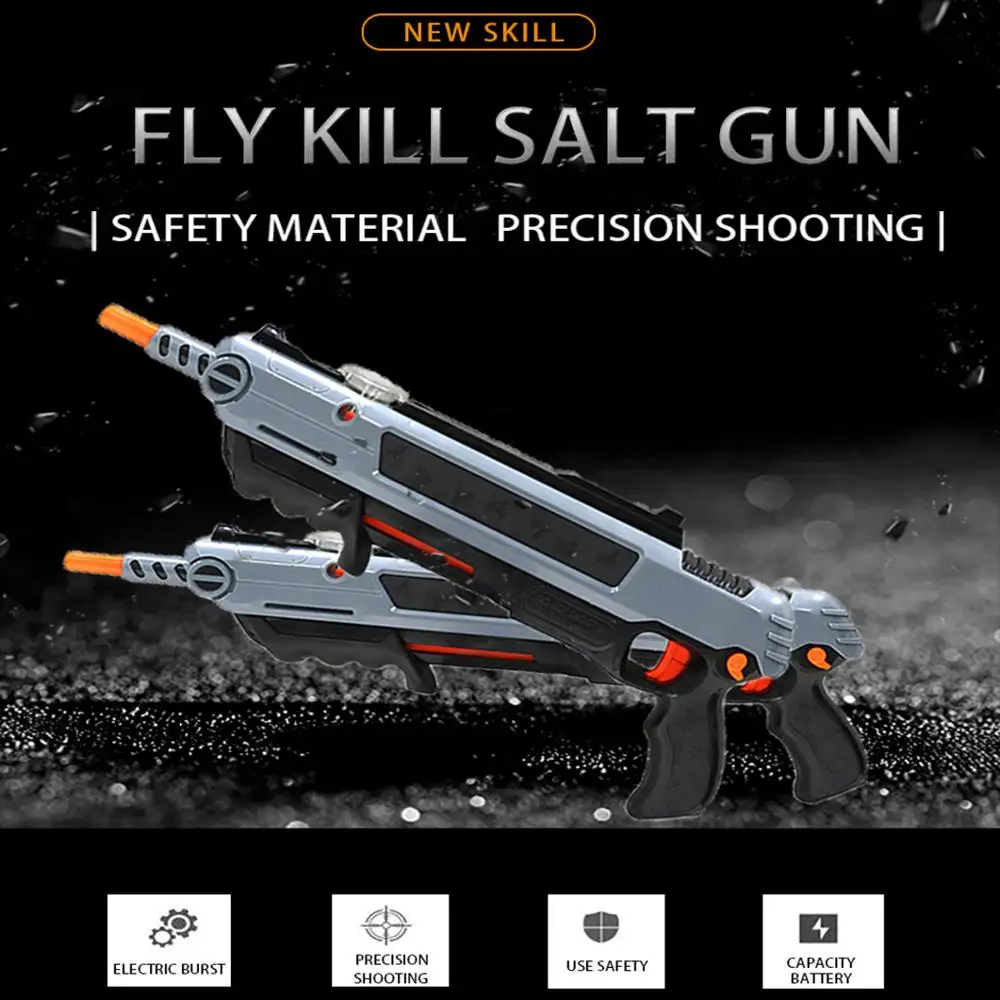 

New Style Salt Gun Salt Pepper Bullets Blaster Airsoft for Bug Blow Gun Mosquito Model Toy Guns Salt Fly Gun