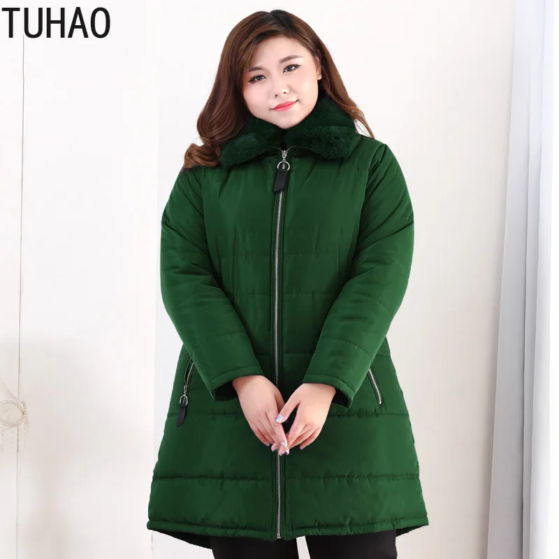 Женская куртка с хлопковой подкладкой TUHAO теплая зимняя размера плюс 10XL 9XL 8XL WM32 |
