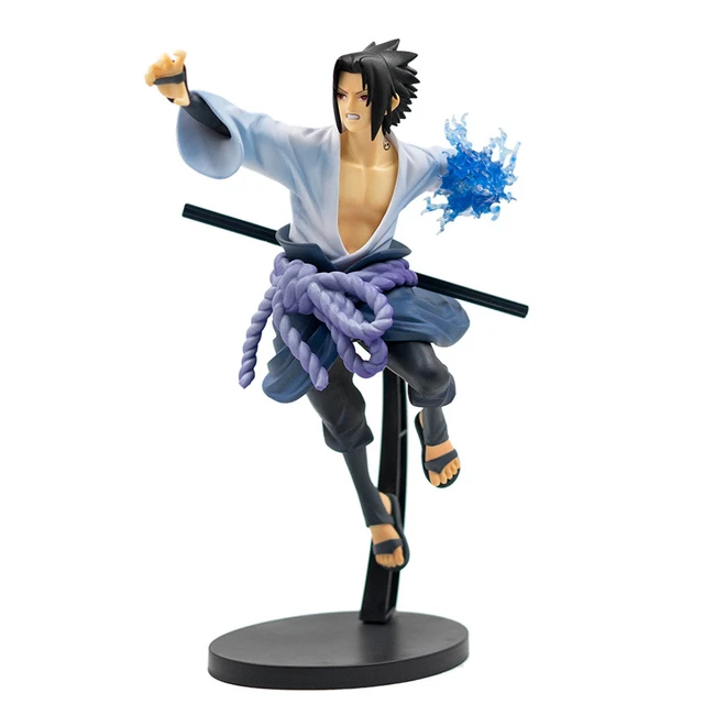 Boneco Naruto Shippudem Sasuke Uchiha Clássico Colecionável