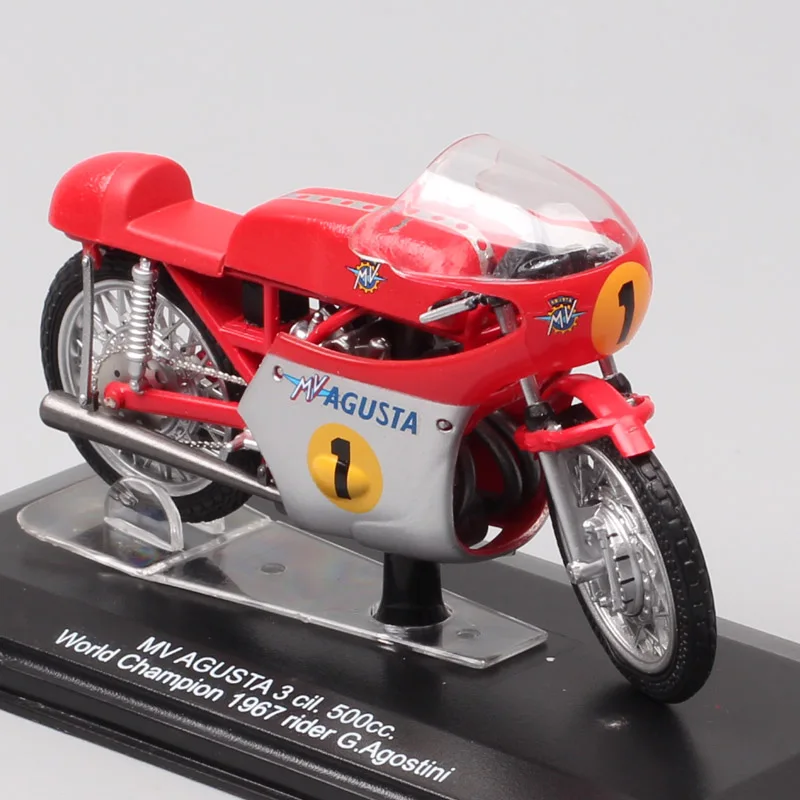1 22 Scale Vintage Italeri MV Agusta 500cc World Champion 1967 Rider #1 G Agostini Diecast Motorcycle Model Toy Bike Acrylic Box