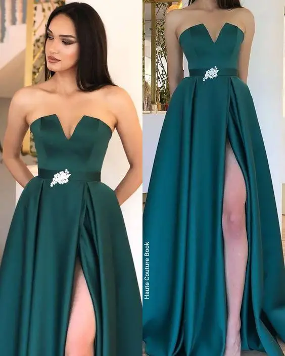 Satin prom dresses 2021 Clearance