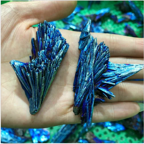Natural Quartz Crystal Rainbow Titanium Cluster VUG Mineral Specimen Healing