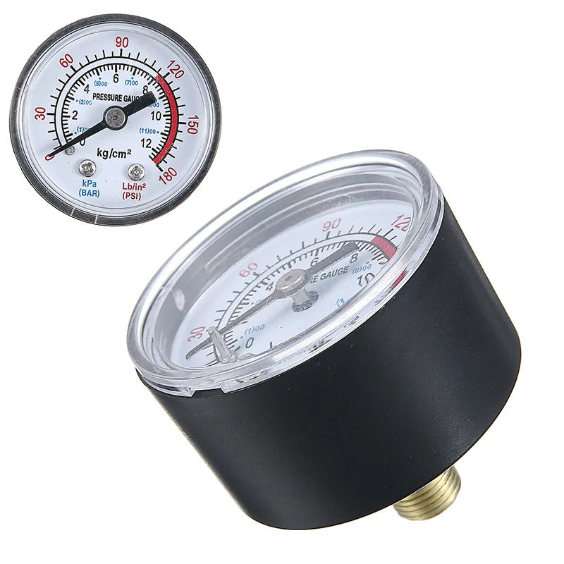Новый 0-180PSI 0-12Bar 1/8 "Мужской поток гидравлический воздушный компрессор манометр